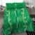 Hawaii Maile Lei Bedding Set With Green Monstera Pattern