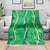 Hawaii Maile Lei Blanket With Green Monstera Pattern