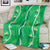 Hawaii Maile Lei Blanket With Green Monstera Pattern