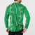 Hawaii Maile Lei Button Sweatshirt With Green Monstera Pattern