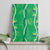 Hawaii Maile Lei Canvas Wall Art With Green Monstera Pattern