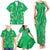 Hawaii Maile Lei Family Matching Tank Maxi Dress and Hawaiian Shirt With Green Monstera Pattern
