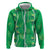 Hawaii Maile Lei Hoodie With Green Monstera Pattern