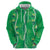 Hawaii Maile Lei Hoodie With Green Monstera Pattern