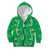 Hawaii Maile Lei Kid Hoodie With Green Monstera Pattern