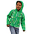 Hawaii Maile Lei Kid Hoodie With Green Monstera Pattern