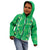 Hawaii Maile Lei Kid Hoodie With Green Monstera Pattern