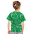 Hawaii Maile Lei Kid T Shirt With Green Monstera Pattern