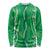 Hawaii Maile Lei Long Sleeve Shirt With Green Monstera Pattern