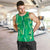 Hawaii Maile Lei Men Tank Top With Green Monstera Pattern