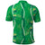 Hawaii Maile Lei Polo Shirt With Green Monstera Pattern