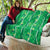 Hawaii Maile Lei Quilt With Green Monstera Pattern