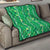 Hawaii Maile Lei Quilt With Green Monstera Pattern