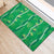 Hawaii Maile Lei Rubber Doormat With Green Monstera Pattern