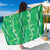 Hawaii Maile Lei Sarong With Green Monstera Pattern