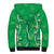 Hawaii Maile Lei Sherpa Hoodie With Green Monstera Pattern