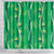 Hawaii Maile Lei Shower Curtain With Green Monstera Pattern