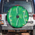 Hawaii Maile Lei Spare Tire Cover With Green Monstera Pattern