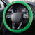 Hawaii Maile Lei Steering Wheel Cover With Green Monstera Pattern