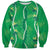 Hawaii Maile Lei Sweatshirt With Green Monstera Pattern