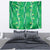 Hawaii Maile Lei Tapestry With Green Monstera Pattern