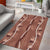 Hawaii Maile Lei Area Rug With Brown Monstera Pattern