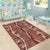 Hawaii Maile Lei Area Rug With Brown Monstera Pattern