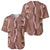 Hawaii Maile Lei Baseball Jersey With Brown Monstera Pattern