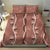 Hawaii Maile Lei Bedding Set With Brown Monstera Pattern