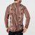 Hawaii Maile Lei Button Sweatshirt With Brown Monstera Pattern