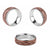 Hawaii Maile Lei Classic Ring With Brown Monstera Pattern - Polynesian Pride