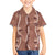 Hawaii Maile Lei Family Matching Short Sleeve Bodycon Dress and Hawaiian Shirt With Brown Monstera Pattern