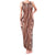 Hawaii Maile Lei Family Matching Tank Maxi Dress and Hawaiian Shirt With Brown Monstera Pattern