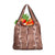 Hawaii Maile Lei Grocery Bag With Brown Monstera Pattern