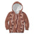 Hawaii Maile Lei Kid Hoodie With Brown Monstera Pattern