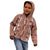 Hawaii Maile Lei Kid Hoodie With Brown Monstera Pattern