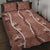 Hawaii Maile Lei Quilt Bed Set With Brown Monstera Pattern