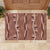 Hawaii Maile Lei Rubber Doormat With Brown Monstera Pattern