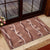 Hawaii Maile Lei Rubber Doormat With Brown Monstera Pattern