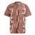 Hawaii Maile Lei Rugby Jersey With Brown Monstera Pattern