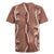 Hawaii Maile Lei Rugby Jersey With Brown Monstera Pattern