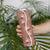 Hawaii Maile Lei Skinny Tumbler With Brown Monstera Pattern