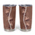 Hawaii Maile Lei Tumbler Cup With Brown Monstera Pattern