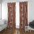 Hawaii Maile Lei Window Curtain With Brown Monstera Pattern