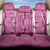 Hawaii Maile Lei Back Car Seat Cover With Pink Monstera Pattern