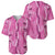 Hawaii Maile Lei Baseball Jersey With Pink Monstera Pattern