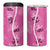 Hawaii Maile Lei 4 in 1 Can Cooler Tumbler With Pink Monstera Pattern