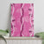 Hawaii Maile Lei Canvas Wall Art With Pink Monstera Pattern