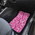 Hawaii Maile Lei Car Mats With Pink Monstera Pattern