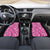 Hawaii Maile Lei Car Mats With Pink Monstera Pattern